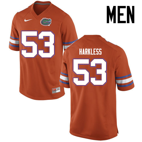 Men Florida Gators #53 Kavaris Harkless College Football Jerseys Sale-Orange